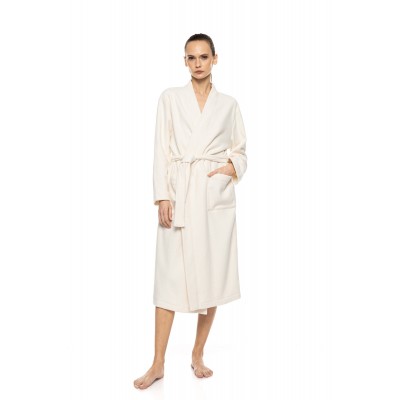 W2019 - White - Robe Long Fleece Alpine- (W2019)