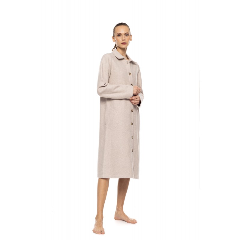 W2020 - Sand - Robe Buttoned Fleece Alpine- (W2020) W2020 - Sand - Robe Buttoned Fleece Alpine- (W2020)