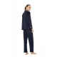 W2022 - Yacht Blue - Pyjama Buttoned Soft Velvet- (W2022)
