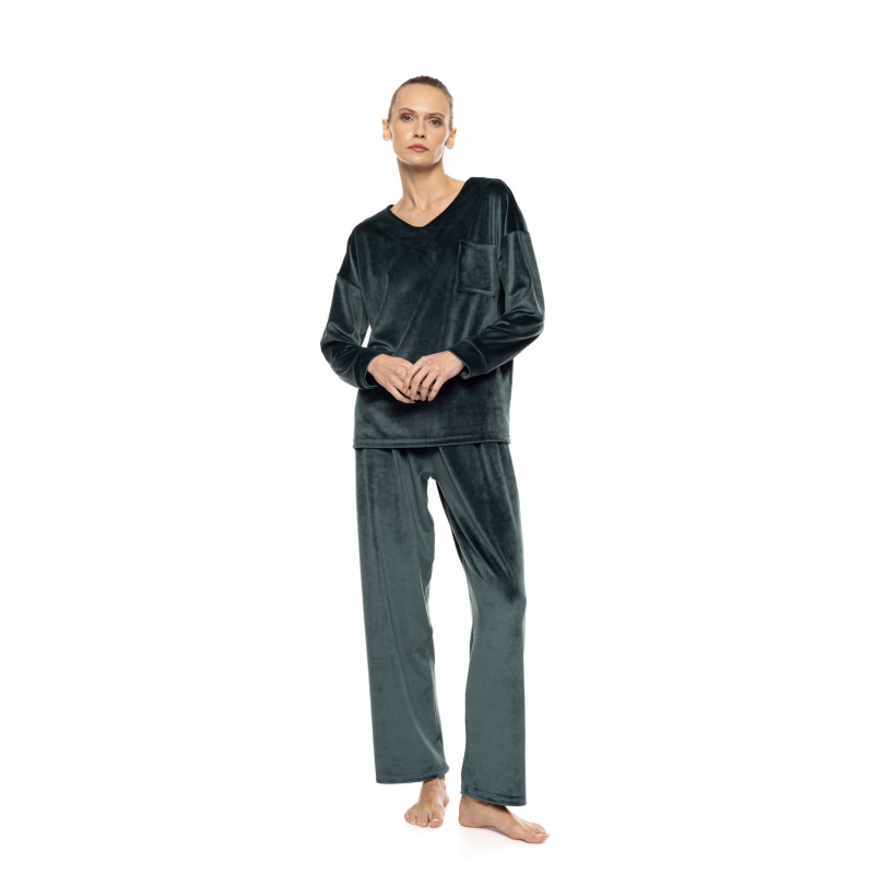 W2024 - Chocolate - Pyjama V Soft Velvet- (W2024)