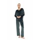 W2024 - Chocolate - Pyjama V Soft Velvet- (W2024)