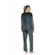 W2024 - Chocolate - Pyjama V Soft Velvet- (W2024)