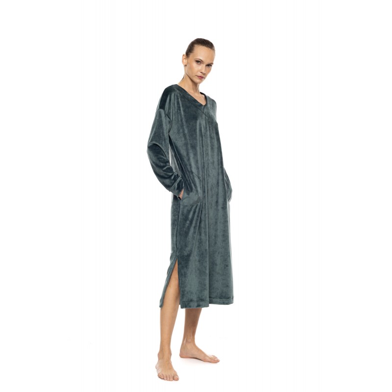 W2025 - Chocolate - Nightgown Soft Velvet- (W2025) W2025 - Chocolate - Nightgown Soft Velvet- (W2025)