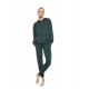 W2030 - Yacht Blue - Loungewear Hoody Set Soft Modal Stretch- (W2030)