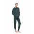 W2030 - Dark Green - Loungewear Hoody Set Soft Modal Stretch- (W2030)