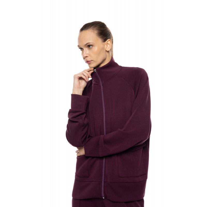 W2031 - Chocolate - Loungewear Zipper Soft Stretch- (W2031) W2031 - Chocolate - Loungewear Zipper Soft Stretch- (W2031)