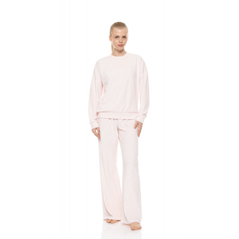 W2033 - Cosmos Blue - Loungewear Velvet Stripe- (W2033)