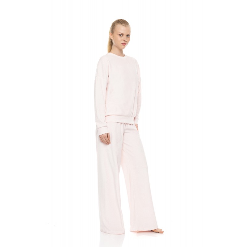 W2033 - Cosmos Blue - Loungewear Velvet Stripe- (W2033)