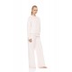 W2033 - Off White - Loungewear Velvet Stripe- (W2033)