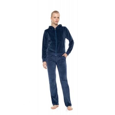 W2036 - Chocolate - Trucksuit Velvet Stripe- (W2036)