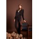 W2037 - Cosmos Blue - Trucksuit High Neck Velvet Stripe- (W2037) W2037 - Cosmos Blue - Trucksuit High Neck Velvet Stripe- (W2037)