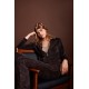 W2037 - Cosmos Blue - Trucksuit High Neck Velvet Stripe- (W2037) W2037 - Cosmos Blue - Trucksuit High Neck Velvet Stripe- (W2037)