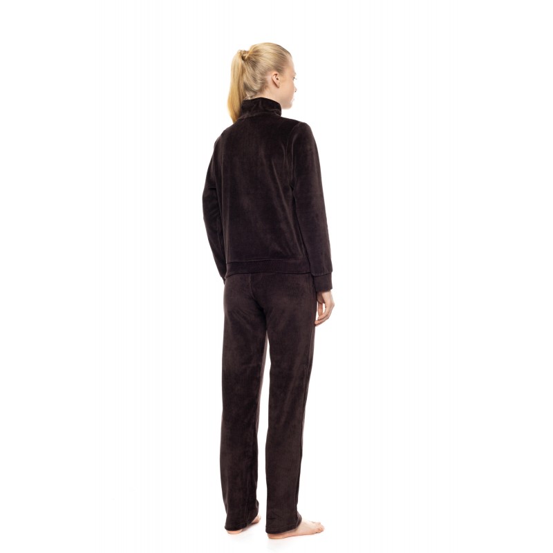 W2037 - Off White - Trucksuit High Neck Velvet Stripe- (W2037)