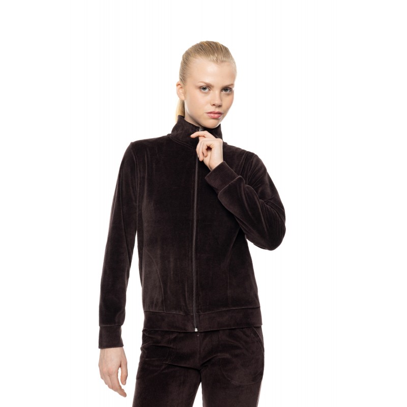W2037 - Cosmos Blue - Trucksuit High Neck Velvet Stripe- (W2037) W2037 - Cosmos Blue - Trucksuit High Neck Velvet Stripe- (W2037)