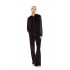 W2039 - Chocolate - Trucksuit Velvet Black Stripe- (W2039)