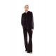 W2039 - Chocolate - Trucksuit Velvet Black Stripe- (W2039)