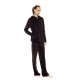 W2039 - Chocolate - Trucksuit Velvet Black Stripe- (W2039)