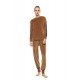 W2041 - Grey Charcoal - Loungewear Velvet Furley Stripe- (W2041)