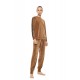 W2041 - Grey Charcoal - Loungewear Velvet Furley Stripe- (W2041)
