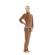 W2044 - Sand - Trucksuit High Neck Velvet Knit- (W2044) W2044 - Sand - Trucksuit High Neck Velvet Knit- (W2044)