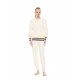 W2045 - Off White - Loungewear Velvet Knit- (W2045)