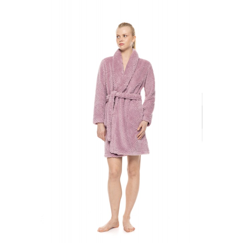 W2048 - Sand - Robe Fleece Jaquard- (W2048)