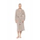 W2049 - Sand - Robe Long Fleece Jaquard- (W2049) W2049 - Sand - Robe Long Fleece Jaquard- (W2049)