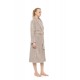 W2049 - Sand - Robe Long Fleece Jaquard- (W2049) W2049 - Sand - Robe Long Fleece Jaquard- (W2049)