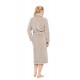 W2049 - Sand - Robe Long Fleece Jaquard- (W2049) W2049 - Sand - Robe Long Fleece Jaquard- (W2049)