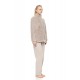 W2050 - Dusty Pink - Robe Zipper Fleece Jaquard- (W2050)
