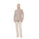 W2050 - Sand - Robe Zipper Fleece Jaquard- (W2050)