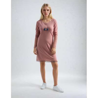 W463 - Pink Glow - NIGHTGOWN SOLID- (W463) W463 - Pink Glow - NIGHTGOWN SOLID- (W463)