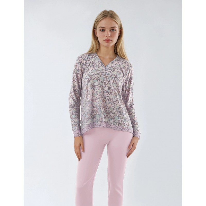 W531 - Type - PYJAMA PINK FLOWERS- (W531) W531 - Type - PYJAMA PINK FLOWERS- (W531)