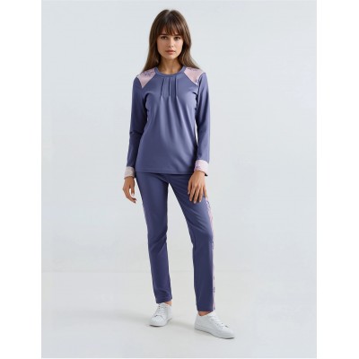 W593 - Type - PYJAMA PURPLE LEAVES- (W593) W593 - Type - PYJAMA PURPLE LEAVES- (W593)