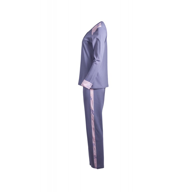 W593 - Type - PYJAMA PURPLE LEAVES- (W593)
