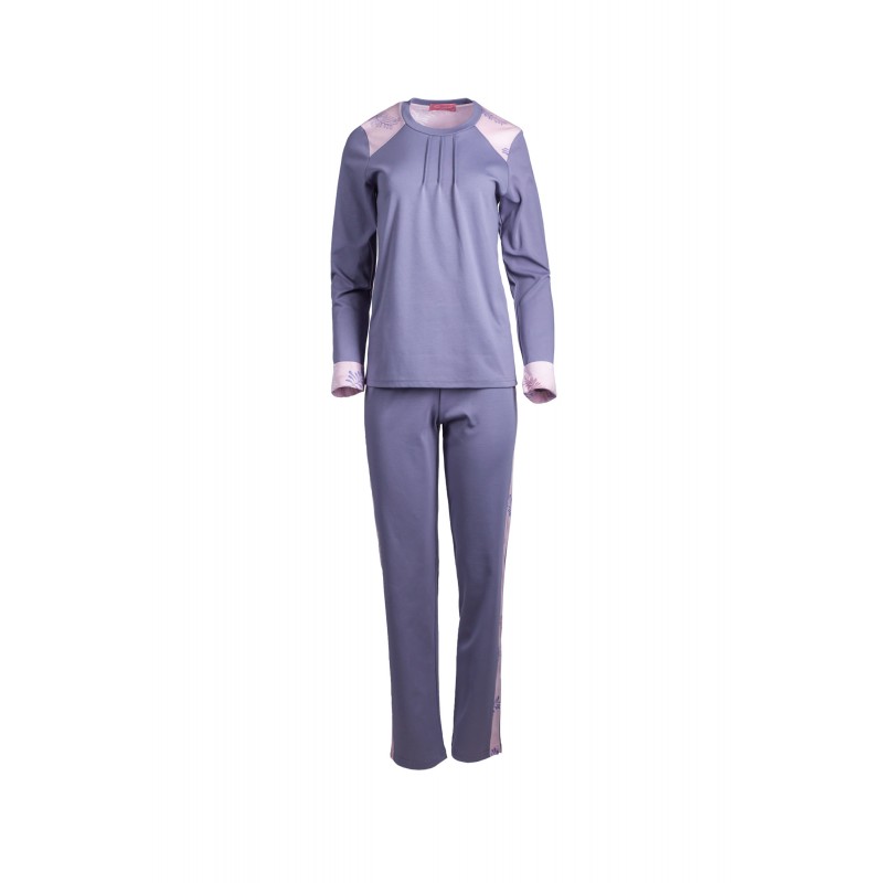 W593 - Type - PYJAMA PURPLE LEAVES- (W593)