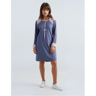 W594 - Type - NIGHTGOWN PURPLE LEAVES- (W594) W594 - Type - NIGHTGOWN PURPLE LEAVES- (W594)