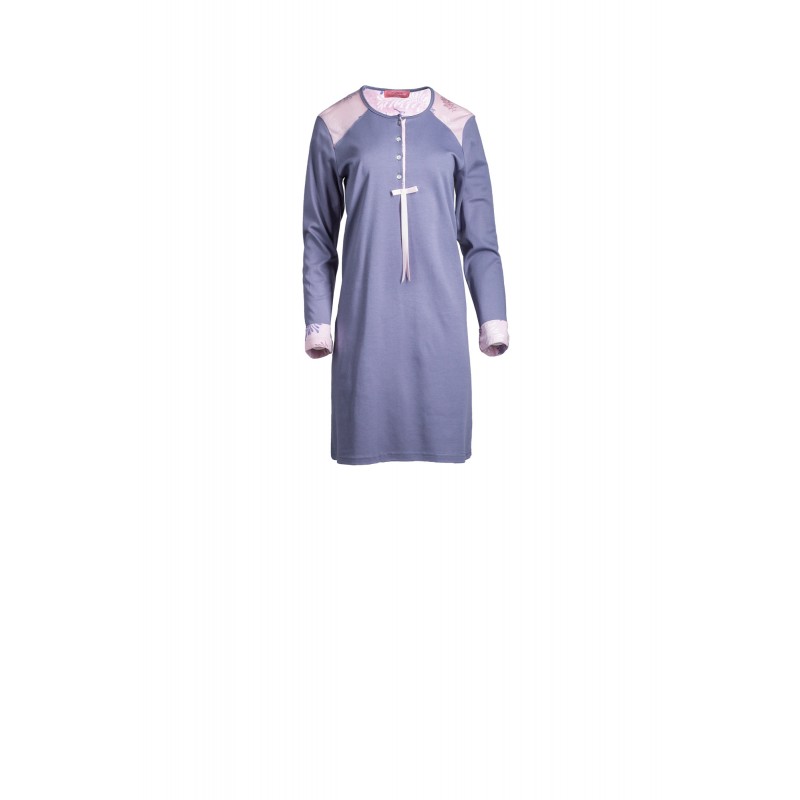 W594 - Type - NIGHTGOWN PURPLE LEAVES- (W594)