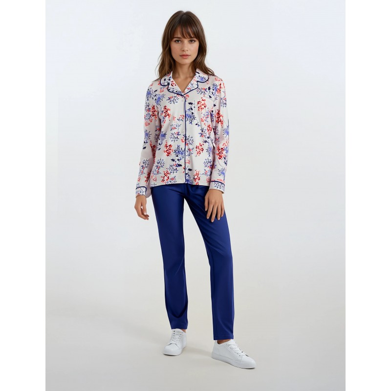 W615 - Type - PYJAMA BLUE FLOWERS- (W615) W615 - Type - PYJAMA BLUE FLOWERS- (W615)