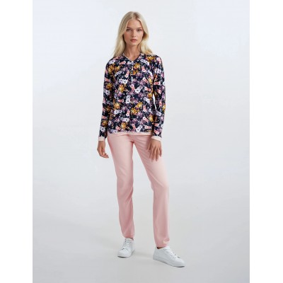W646 - Type - PYJAMA BLACK FLOWER- (W646) W646 - Type - PYJAMA BLACK FLOWER- (W646)