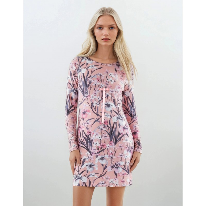 W650 - Type - NIGHTGOWN PINK/GREY FLOWER- (W650)