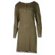 W907_1 - Oil Green - NIGHTGOWN BLACK FLOWERS- (W907_1)