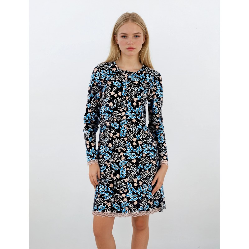W948 - Type - NIGHTGOWN MIDNIGHT FLOWERS- (W948) W948 - Type - NIGHTGOWN MIDNIGHT FLOWERS- (W948)