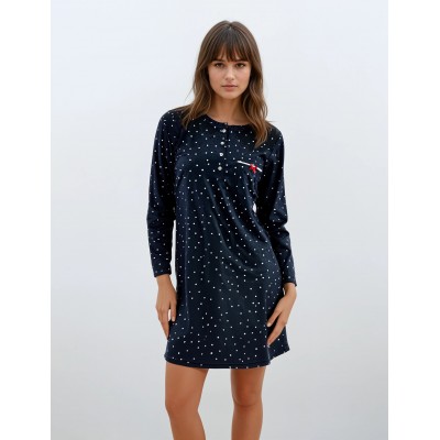 W966 - Type - NiGHTGOWN BLUE DOT - (W966) W966 - Type - NiGHTGOWN BLUE DOT - (W966)
