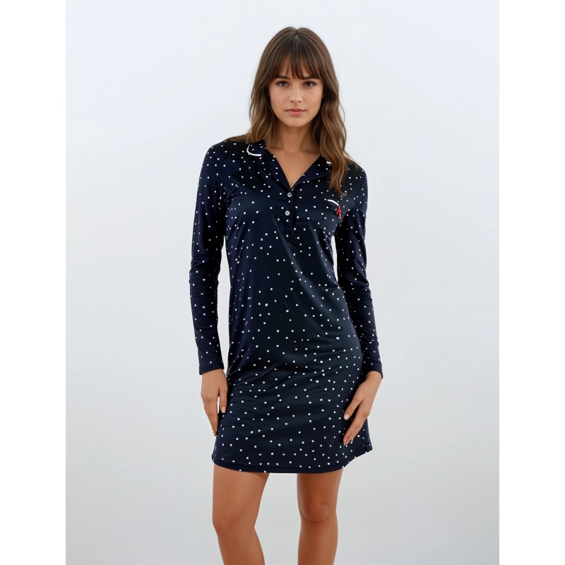 W967 - Type - NIGHTGOWN BLUE DOT - (W967) W967 - Type - NIGHTGOWN BLUE DOT - (W967)
