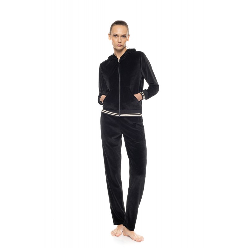 WN-1005 - Black - Trucksuit Velvet Knit Gold- (WN-1005) WN-1005 - Black - Trucksuit Velvet Knit Gold- (WN-1005)