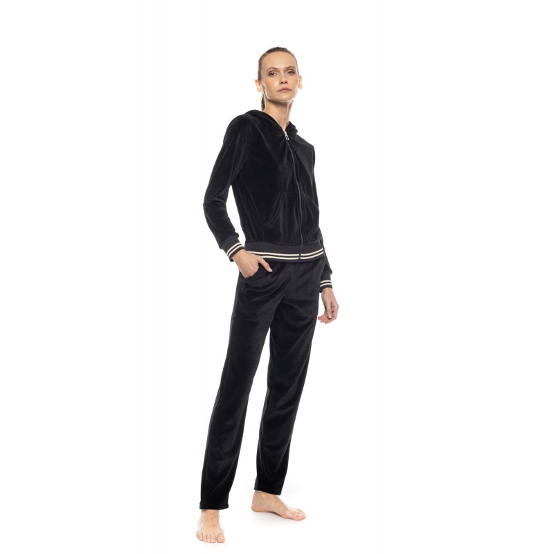WN-1005 - Black - Trucksuit Velvet Knit Gold- (WN-1005) WN-1005 - Black - Trucksuit Velvet Knit Gold- (WN-1005)