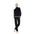 WN-1006 - Black - Trucksuit High Neck Velvet Knit Gold- (WN-1006)