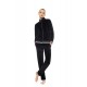 WN-1006 - Black - Trucksuit High Neck Velvet Knit Gold- (WN-1006) WN-1006 - Black - Trucksuit High Neck Velvet Knit Gold- (WN-1006)