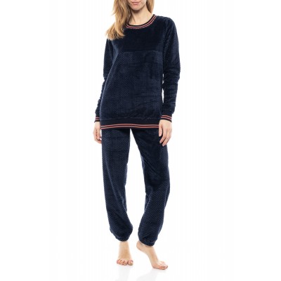 WN-1054 - Yacht Blue - PYJAMA FLEECE WAFFLE- (WN-1054) WN-1054 - Yacht Blue - PYJAMA FLEECE WAFFLE- (WN-1054)